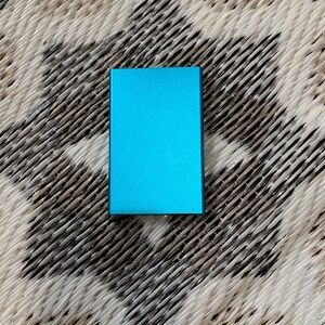 Vibrant Blue Rectangular credit card holder.